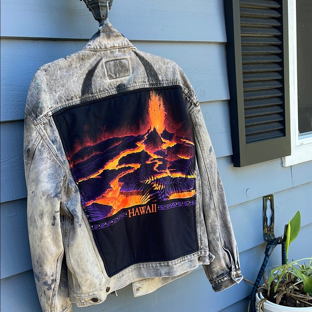 Edwin Black and Orange Fiber Arts Jacket